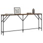 vidaXL Mesa consola madera de ingeniería roble ahumado 180x23x75 cm vidaXL Mesa consola madera de ingeniería roble ahumado 180x23x75 cm