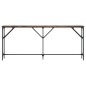 vidaXL Mesa consola madera de ingeniería roble ahumado 180x23x75 cm vidaXL Mesa consola madera de ingeniería roble ahumado 180x23x75 cm