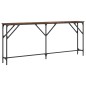 vidaXL Mesa consola madera de ingeniería roble ahumado 180x23x75 cm vidaXL Mesa consola madera de ingeniería roble ahumado 180x23x75 cm