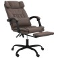 vidaXL Silla de oficina reclinable cuero sintético marrón