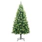 vidaXL Árbol de Navidad artificial con bisagras 300 LED y bolas 210 cm vidaXL Árbol de Navidad artificial con bisagras 300 LED y bolas 210 cm