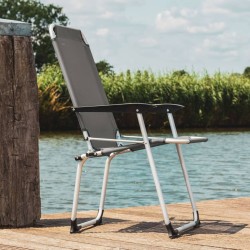 Travellife Silla de camping plegable lujosa Ancona Compact gris