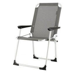 Travellife Silla de camping plegable lujosa Ancona Compact gris
