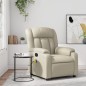 vidaXL Sillón reclinable de masaje cuero sintético crema vidaXL Sillón reclinable de masaje cuero sintético crema