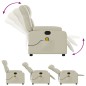 vidaXL Sillón reclinable de masaje cuero sintético crema vidaXL Sillón reclinable de masaje cuero sintético crema
