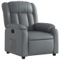 vidaXL Sillón reclinable de cuero sintético gris vidaXL Sillón reclinable de cuero sintético gris