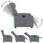 vidaXL Sillón reclinable de cuero sintético gris vidaXL Sillón reclinable de cuero sintético gris