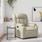 vidaXL Sillón reclinable de cuero sintético crema vidaXL Sillón reclinable de cuero sintético crema