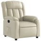 vidaXL Sillón reclinable de cuero sintético crema vidaXL Sillón reclinable de cuero sintético crema