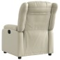 vidaXL Sillón reclinable de cuero sintético crema vidaXL Sillón reclinable de cuero sintético crema