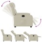 vidaXL Sillón reclinable de cuero sintético crema vidaXL Sillón reclinable de cuero sintético crema