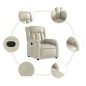 vidaXL Sillón reclinable de cuero sintético crema vidaXL Sillón reclinable de cuero sintético crema