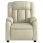 vidaXL Sillón reclinable de cuero sintético crema vidaXL Sillón reclinable de cuero sintético crema