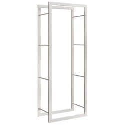 vidaXL Estante para leña acero inoxidable 50x28x132 cm