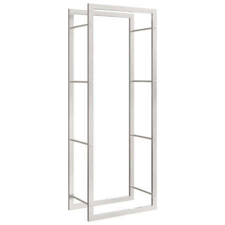 vidaXL Estante para leña acero inoxidable 50x28x132 cm