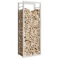 vidaXL Estante para leña acero inoxidable 50x28x132 cm vidaXL Estante para leña acero inoxidable 50x28x132 cm