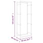 vidaXL Estante para leña acero inoxidable 50x28x132 cm vidaXL Estante para leña acero inoxidable 50x28x132 cm