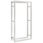 vidaXL Estante para leña acero inoxidable 80x28x154 cm vidaXL Estante para leña acero inoxidable 80x28x154 cm