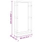 vidaXL Estante para leña acero inoxidable 80x28x154 cm vidaXL Estante para leña acero inoxidable 80x28x154 cm