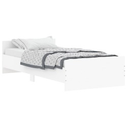 vidaXL Estructura de cama madera contrachapada blanca 100x200 cm