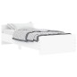 vidaXL Estructura de cama madera contrachapada blanca 100x200 cm
