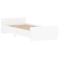 vidaXL Estructura de cama madera contrachapada blanca 100x200 cm