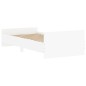 vidaXL Estructura de cama madera contrachapada blanca 100x200 cm