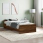vidaXL Estructura de cama madera contrachapada marrón roble 90x190 cm vidaXL Estructura de cama madera contrachapada marrón roble 90x190 cm