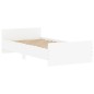 vidaXL Estructura de cama madera contrachapada blanca 90x190 cm