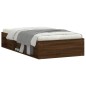 vidaXL Estructura de cama roble marrón 100x200 cm