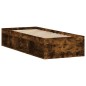 vidaXL Estructura de cama roble ahumado 75x190 cm vidaXL Estructura de cama roble ahumado 75x190 cm