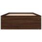 vidaXL Estructura de cama roble marrón 100x200 cm