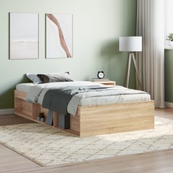 vidaXL Estructura de cama roble Sonoma 90x190 cm