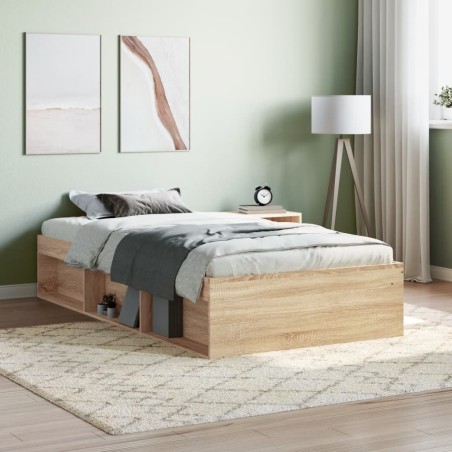 vidaXL Estructura de cama roble Sonoma 90x190 cm