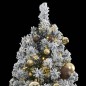 vidaXL Árbol de Navidad artificial con bisagras 300 LED y bolas 180 cm vidaXL Árbol de Navidad artificial con bisagras 300 LED y bolas 180 cm