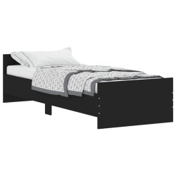 vidaXL Estructura de cama madera de ingeniería negra 75x190 cm