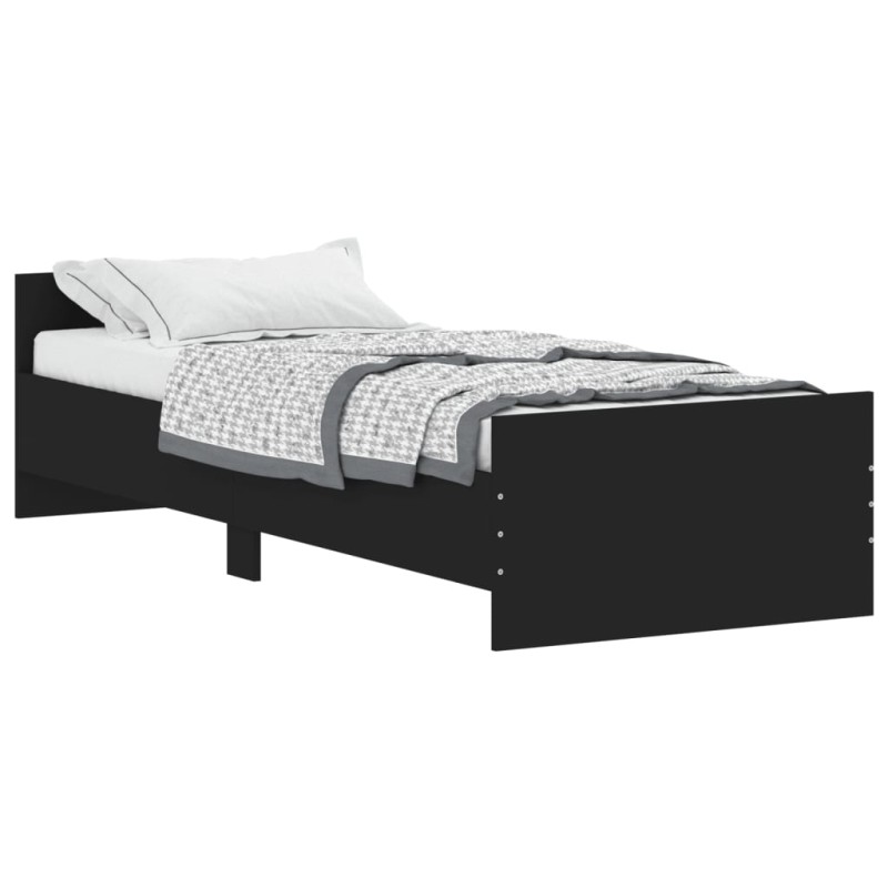 vidaXL Estructura de cama madera de ingeniería negra 75x190 cm vidaXL Estructura de cama madera de ingeniería negra 75x190 cm