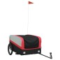 vidaXL Remolque para bicicleta hierro negro y rojo 45 kg vidaXL Remolque para bicicleta hierro negro y rojo 45 kg