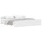 vidaXL Estructura de cama con cabecero piecero blanco 200x200 cm vidaXL Estructura de cama con cabecero piecero blanco 200x200 cm