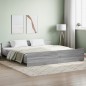vidaXL Estructura de cama con cabecero piecero gris Sonoma 200x200 cm vidaXL Estructura de cama con cabecero piecero gris Sonoma 200x200 cm