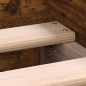 vidaXL Estructura de cama con cabecero piecero roble ahumado 120x200cm