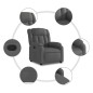 vidaXL Sillón reclinable de tela gris oscuro vidaXL Sillón reclinable de tela gris oscuro
