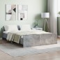 vidaXL Estructura de cama con cabecero piecero gris hormigón 135x190cm vidaXL Estructura de cama con cabecero piecero gris hormigón 135x190cm