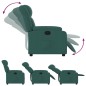 vidaXL Sillón reclinable de tela verde oscuro vidaXL Sillón reclinable de tela verde oscuro