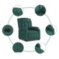vidaXL Sillón reclinable de tela verde oscuro vidaXL Sillón reclinable de tela verde oscuro
