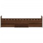 vidaXL Estructura de cama con cabecero piecero roble marrón 75x190 cm