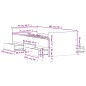 vidaXL Estructura de cama con cabecero piecero roble marrón 75x190 cm