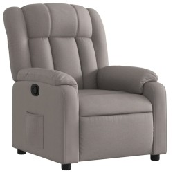 vidaXL Sillón reclinable de tela gris taupe
