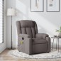 vidaXL Sillón de masaje reclinable de tela gris taupé vidaXL Sillón de masaje reclinable de tela gris taupé