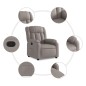 vidaXL Sillón de masaje reclinable de tela gris taupé vidaXL Sillón de masaje reclinable de tela gris taupé
